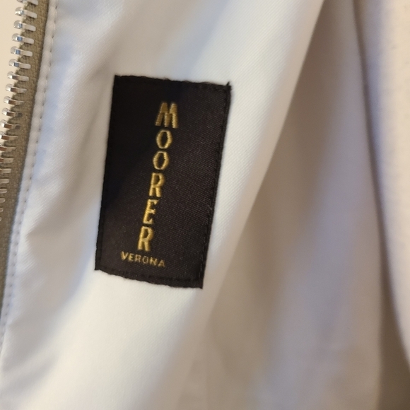 Moorer White Short Sleeve Hooded Jacket - Picture 8 of 12